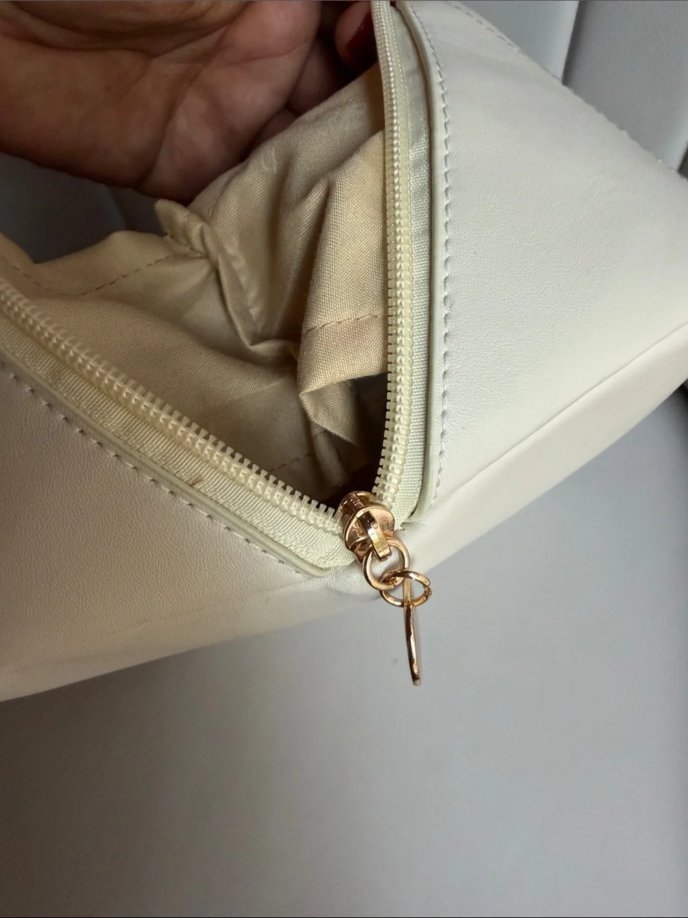 Cream Travel Cosmetic Case